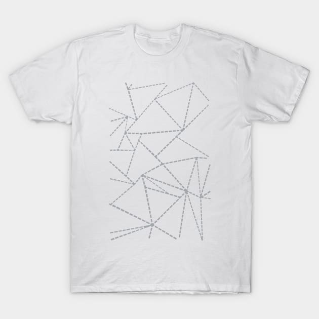 Abstract Dotted Lines Grey T-Shirt by ProjectM